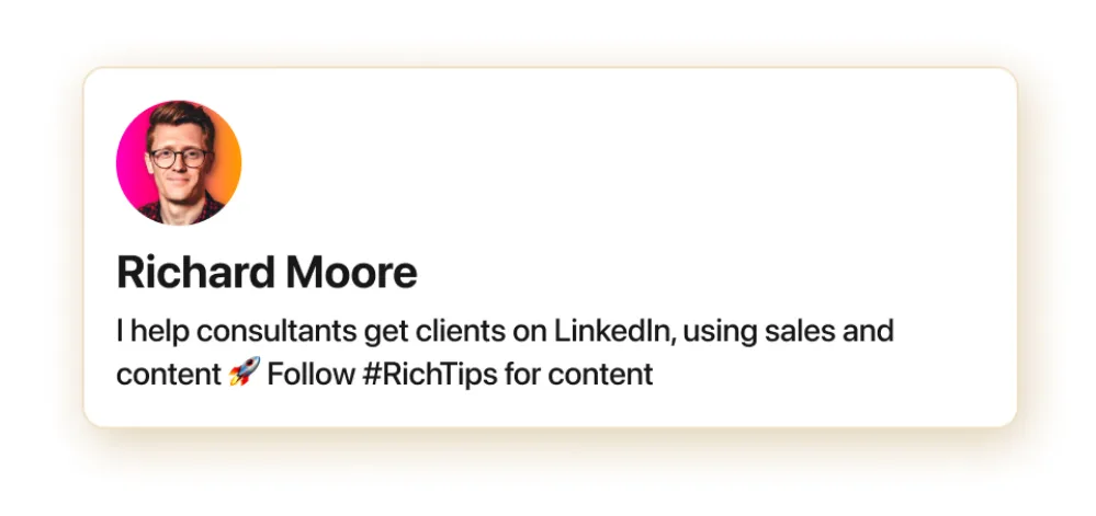 Richard Moore headline example