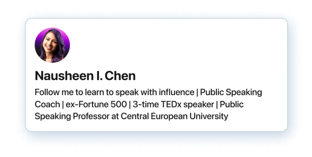 Nausheen I. Chen headline example
