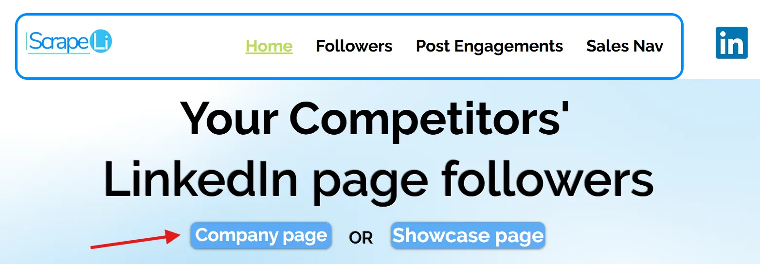 ScrapeLi: select company page