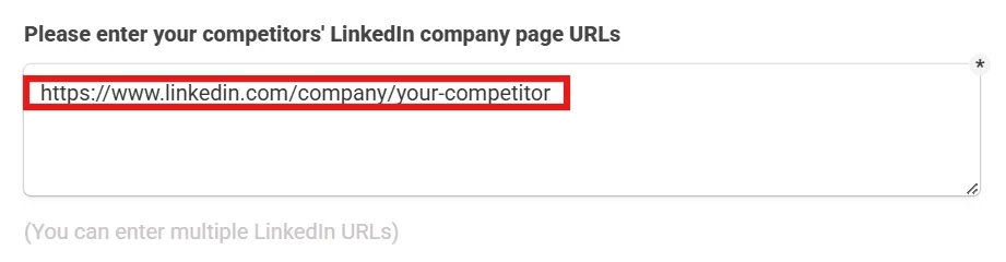 ScrapeLi: enter competitor URL
