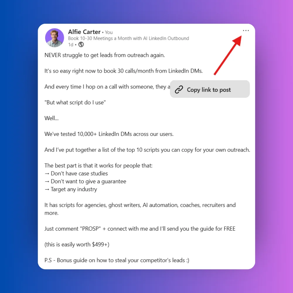 The messaging sequence